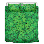 Green Clover St. Patrick's Day Print Duvet Cover Bedding Set