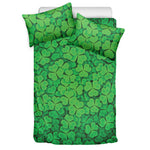 Green Clover St. Patrick's Day Print Duvet Cover Bedding Set