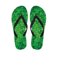 Green Clover St. Patrick's Day Print Flip Flops