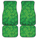 Green Clover St. Patrick's Day Print Front and Back Car Floor Mats