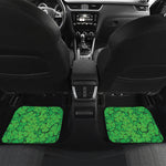 Green Clover St. Patrick's Day Print Front and Back Car Floor Mats
