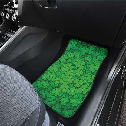 Green Clover St. Patrick's Day Print Front Car Floor Mats