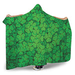 Green Clover St. Patrick's Day Print Hooded Blanket