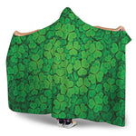Green Clover St. Patrick's Day Print Hooded Blanket