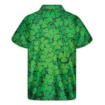 Green Clover St. Patrick's Day Print Men's Short Sleeve Shirt