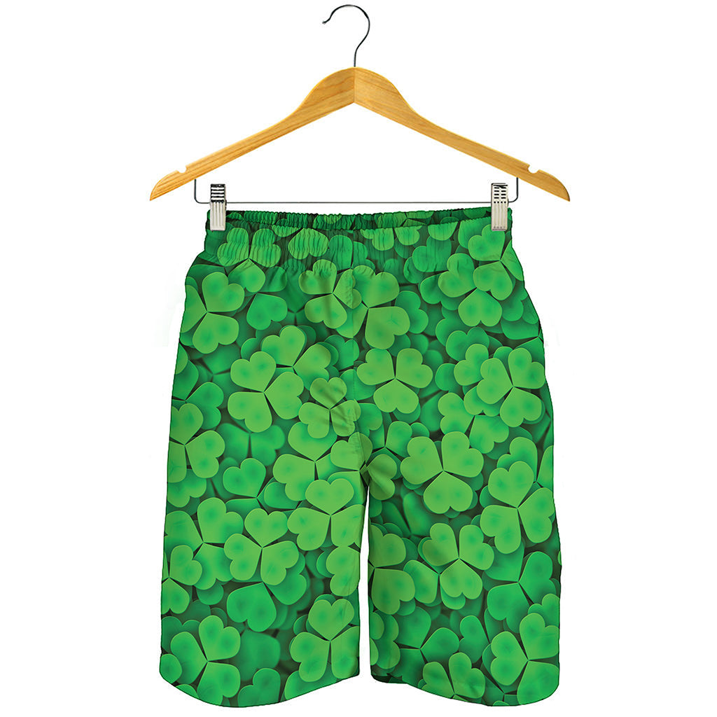 Green Clover St. Patrick's Day Print Men's Shorts