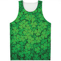 Green Clover St. Patrick's Day Print Men's Tank Top