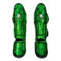 Green Clover St. Patrick's Day Print Muay Thai Shin Guards