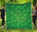 Green Clover St. Patrick's Day Print Quilt