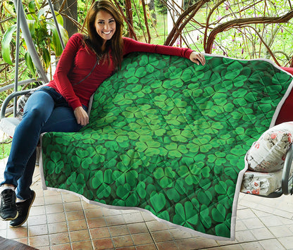 Green Clover St. Patrick's Day Print Quilt