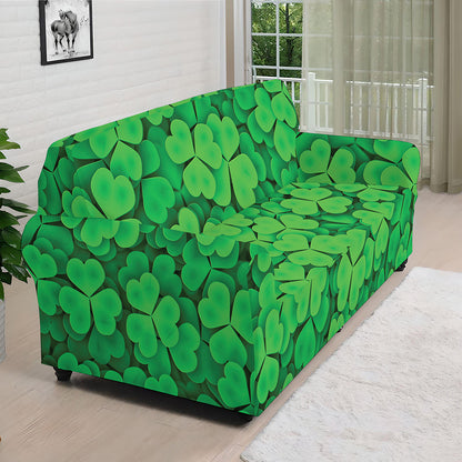 Green Clover St. Patrick's Day Print Sofa Cover