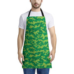 Green Digital Camo Pattern Print Apron