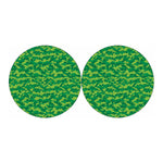 Green Digital Camo Pattern Print Car Coasters
