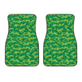 Green Digital Camo Pattern Print Front Car Floor Mats