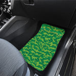 Green Digital Camo Pattern Print Front Car Floor Mats