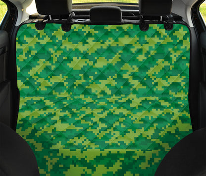 Green Digital Camo Pattern Print Pet Car Back Seat Cover