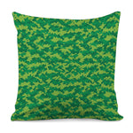 Green Digital Camo Pattern Print Pillow Cover