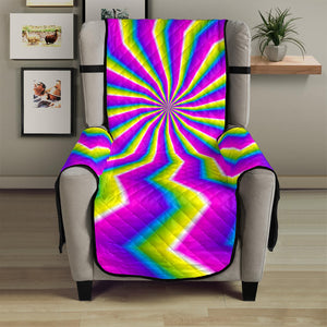 Green Dizzy Moving Optical Illusion Armchair Protector