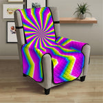 Green Dizzy Moving Optical Illusion Armchair Protector