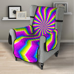 Green Dizzy Moving Optical Illusion Armchair Protector