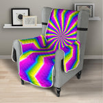 Green Dizzy Moving Optical Illusion Armchair Protector