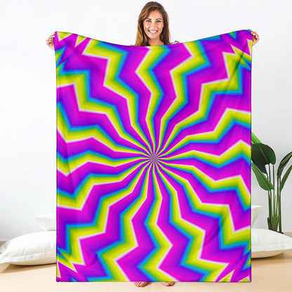 Green Dizzy Moving Optical Illusion Blanket