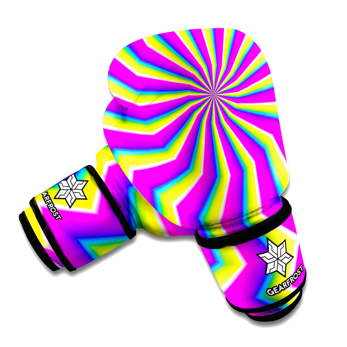 Green Dizzy Moving Optical Illusion Boxing Gloves