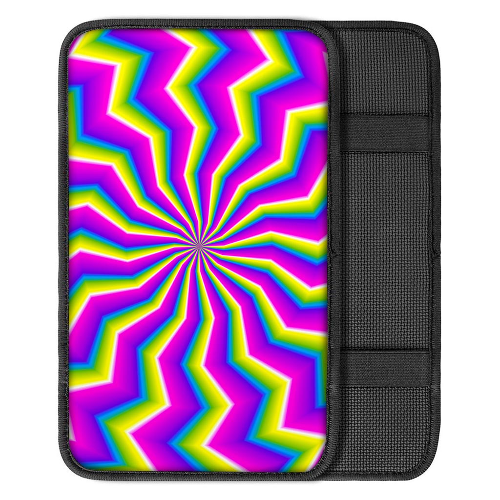 Green Dizzy Moving Optical Illusion Car Center Console Cover