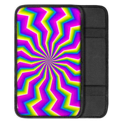 Green Dizzy Moving Optical Illusion Car Center Console Cover