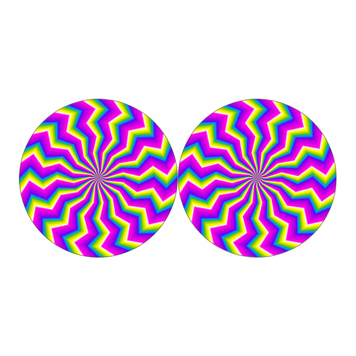 Green Dizzy Moving Optical Illusion Car Coasters