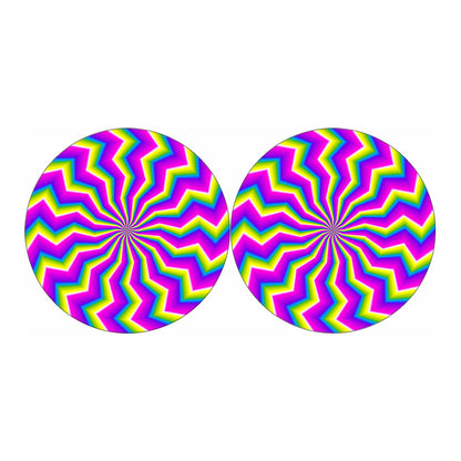 Green Dizzy Moving Optical Illusion Car Coasters