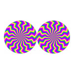 Green Dizzy Moving Optical Illusion Car Coasters
