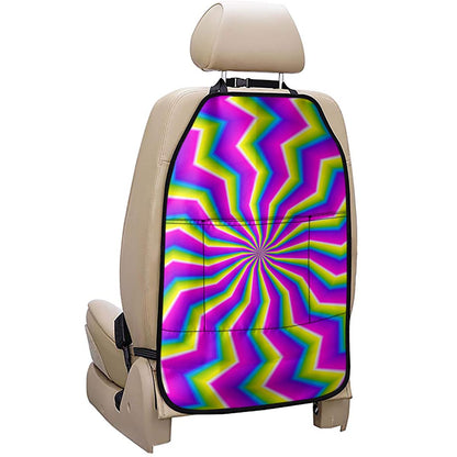 Green Dizzy Moving Optical Illusion Car Seat Organizers