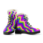 Green Dizzy Moving Optical Illusion Comfy Boots GearFrost