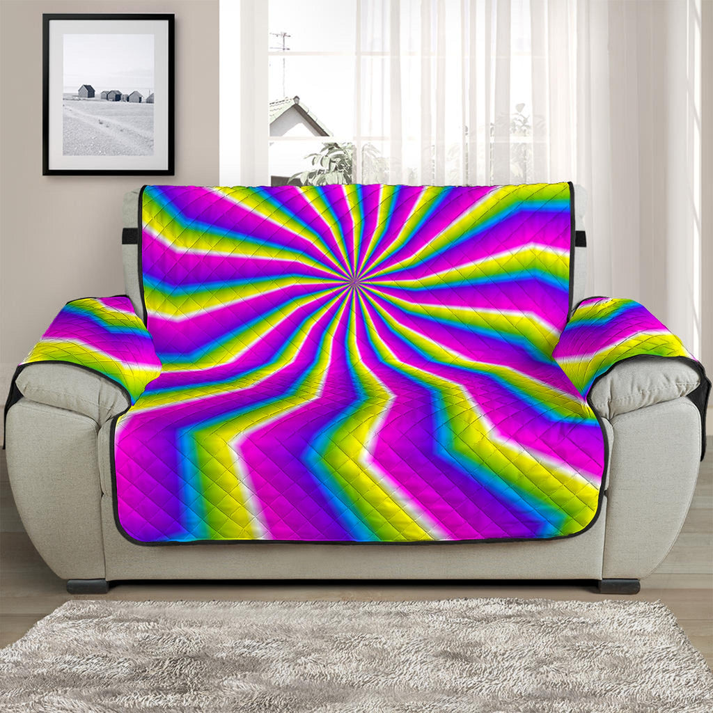 Green Dizzy Moving Optical Illusion Half Sofa Protector