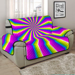 Green Dizzy Moving Optical Illusion Half Sofa Protector