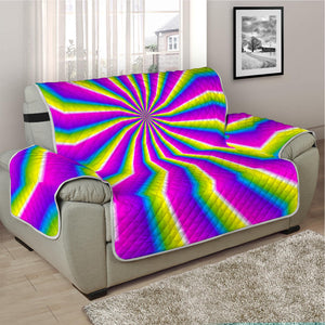 Green Dizzy Moving Optical Illusion Half Sofa Protector