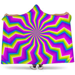 Green Dizzy Moving Optical Illusion Hooded Blanket