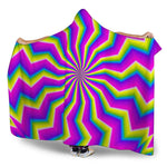 Green Dizzy Moving Optical Illusion Hooded Blanket