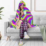 Green Dizzy Moving Optical Illusion Hooded Blanket