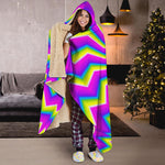 Green Dizzy Moving Optical Illusion Hooded Blanket
