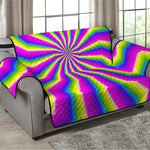 Green Dizzy Moving Optical Illusion Loveseat Protector