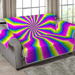 Green Dizzy Moving Optical Illusion Loveseat Protector