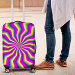 Green Dizzy Moving Optical Illusion Luggage Cover GearFrost