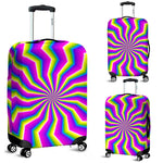 Green Dizzy Moving Optical Illusion Luggage Cover GearFrost