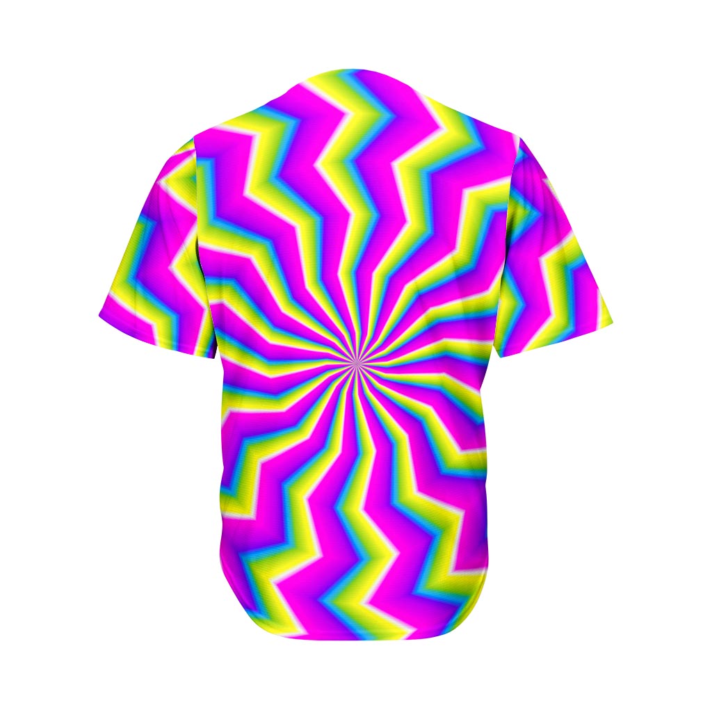 Green Dizzy Moving Optical Illusion Men's Baseball Jersey