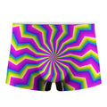 Green Dizzy Moving Optical Illusion Men's Boxer Briefs