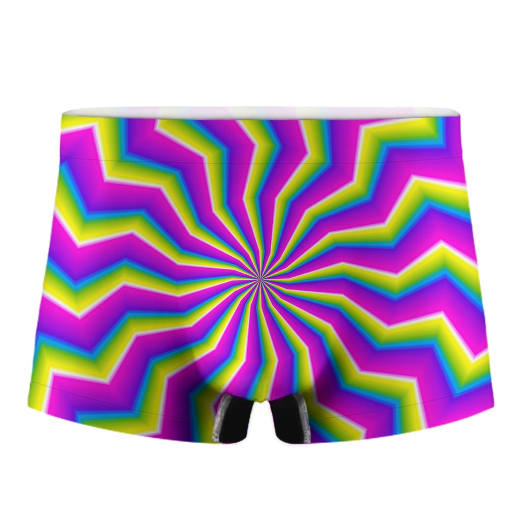 Green Dizzy Moving Optical Illusion Men's Boxer Briefs