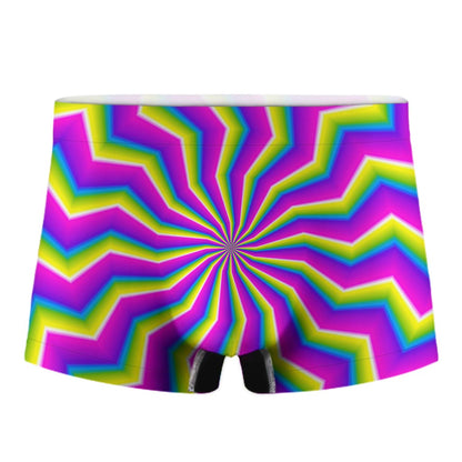 Green Dizzy Moving Optical Illusion Men's Boxer Briefs