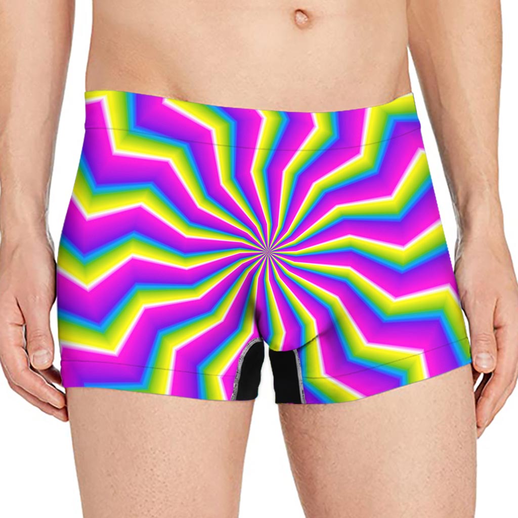 Green Dizzy Moving Optical Illusion Men's Boxer Briefs